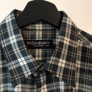 Vintage Yves Saint Laurent Plaid button up.